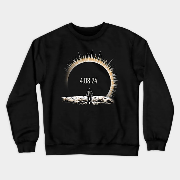 Hello Darkness My Old Friend - Solar Eclipse Crewneck Sweatshirt by juragan99trans